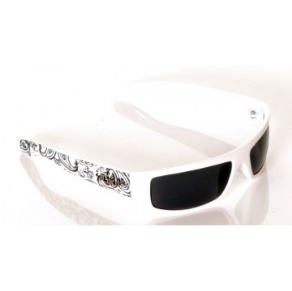 White Locs Bandana Print Sunglasses